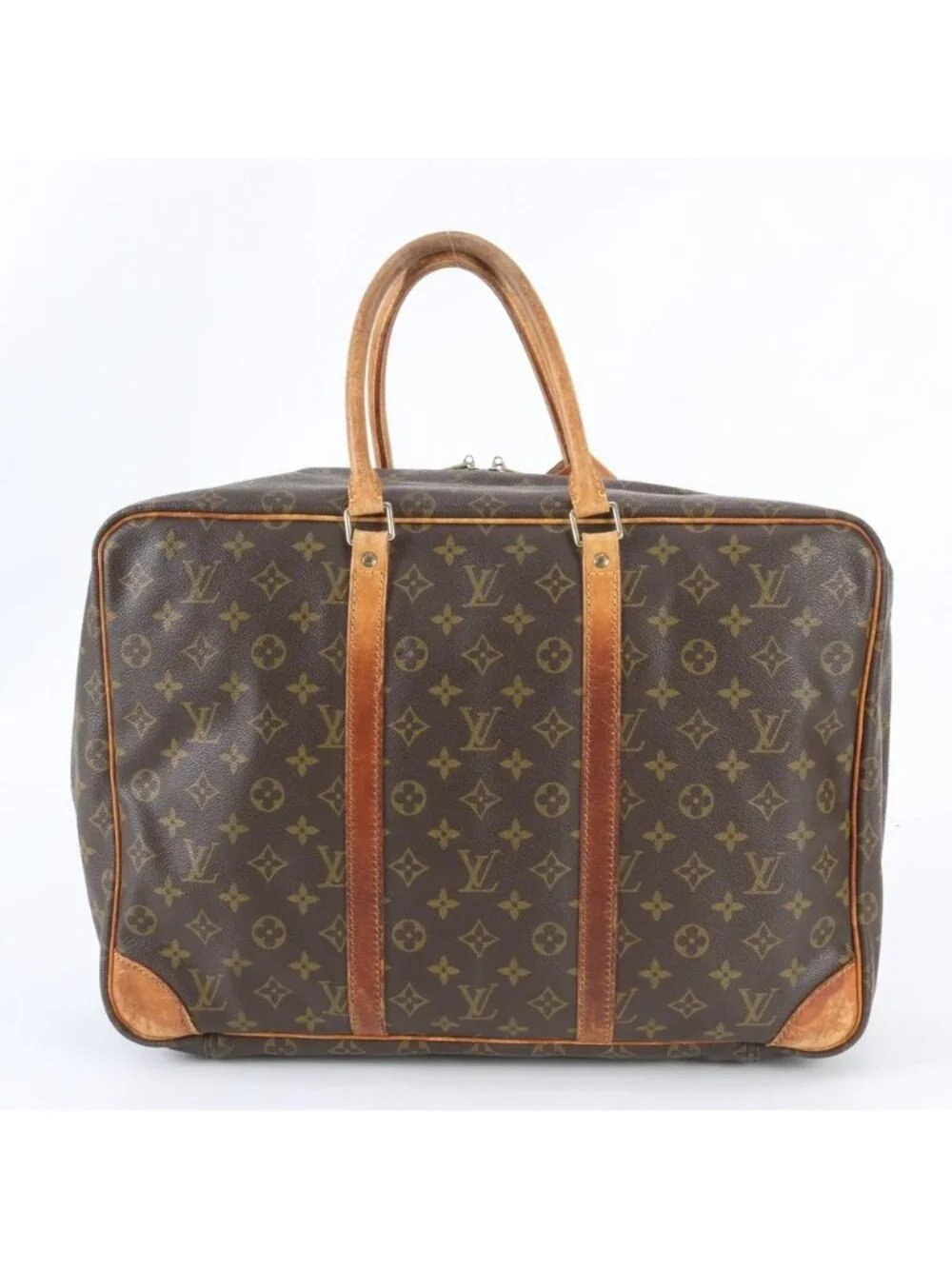 Louis Vuitton Monogram Sirius 45 Leather Boston Bag Tote Travel